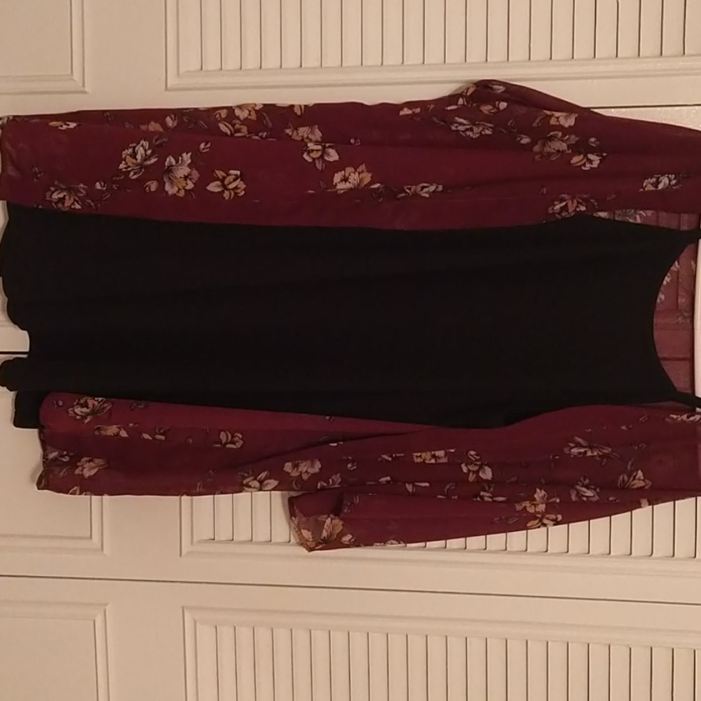 Spaghetti Strap dress with kimono